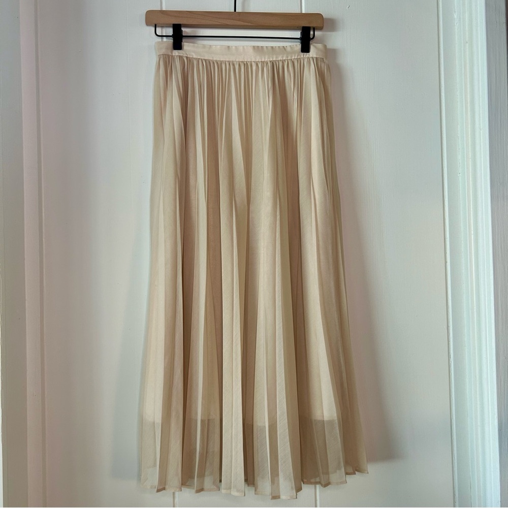 Ballsey TOMORROWLAND Cream Maxi Skirt elegant Japanese style - Picture 3 of 11